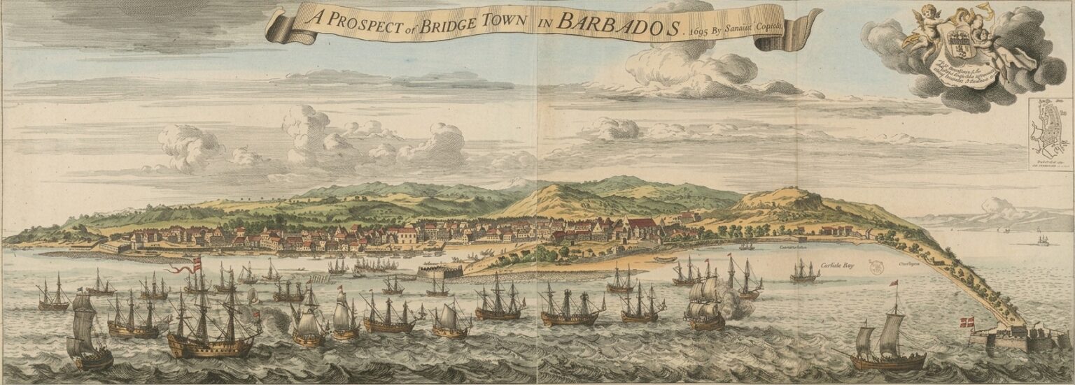 BridgeTown-Barbados-1695-Copen-JCB Library-Colorized